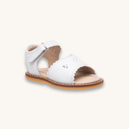Classic Sandal with Scallop Toddler White