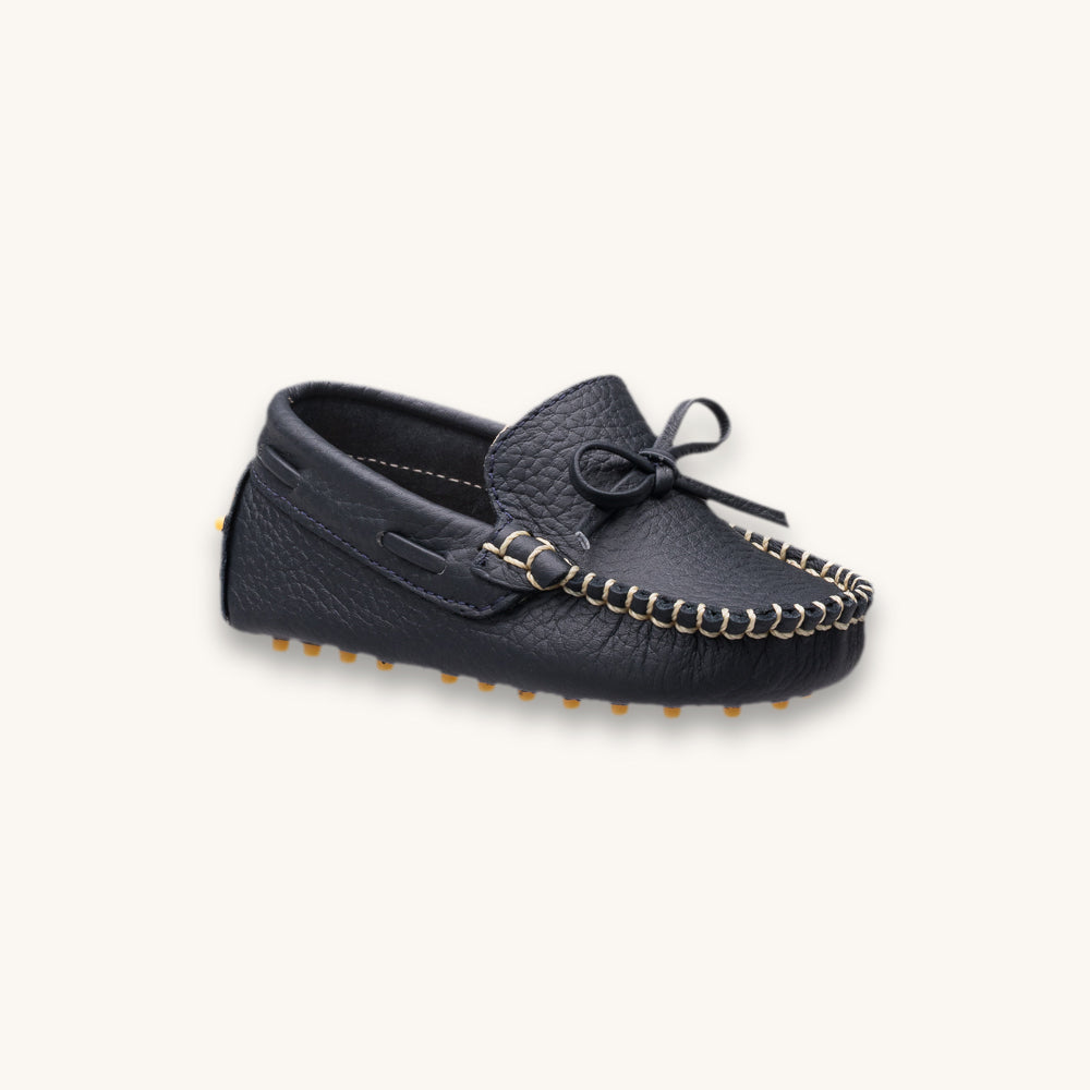 Toddler Driver Loafer | Navy Blue Leather