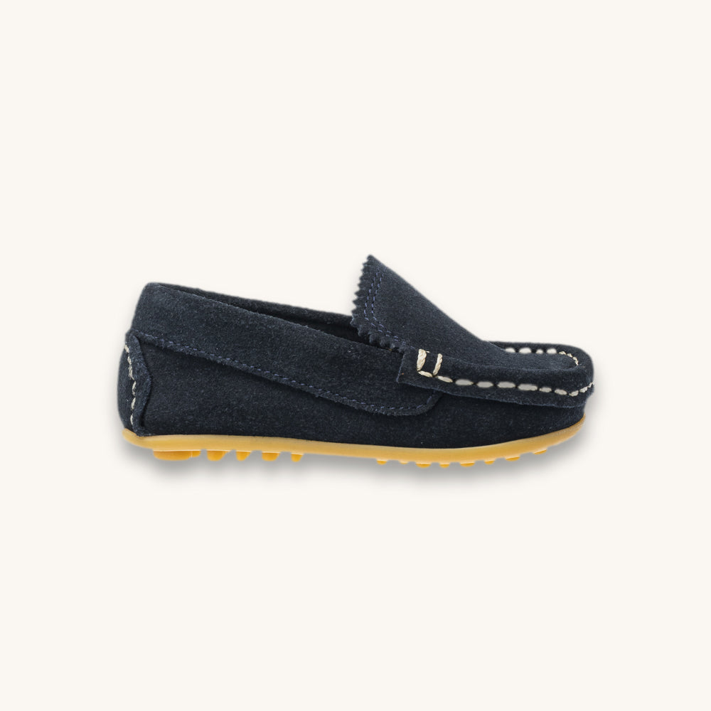 Toddler Antton Driver Moccasin | Blue Suede