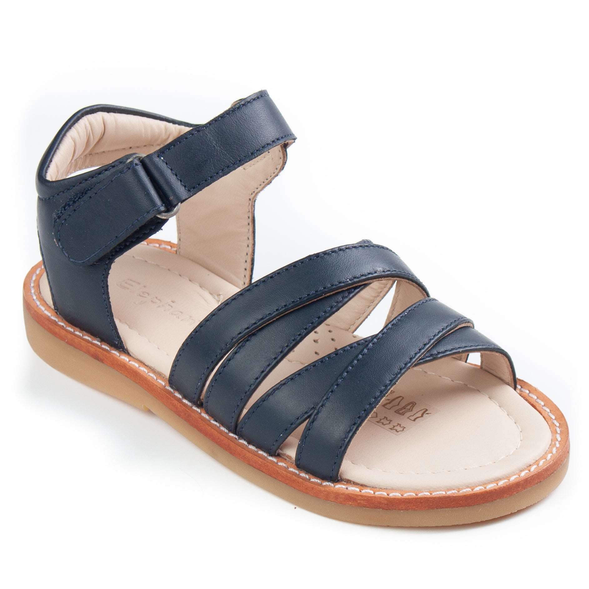 2C Sandals Leather Navy