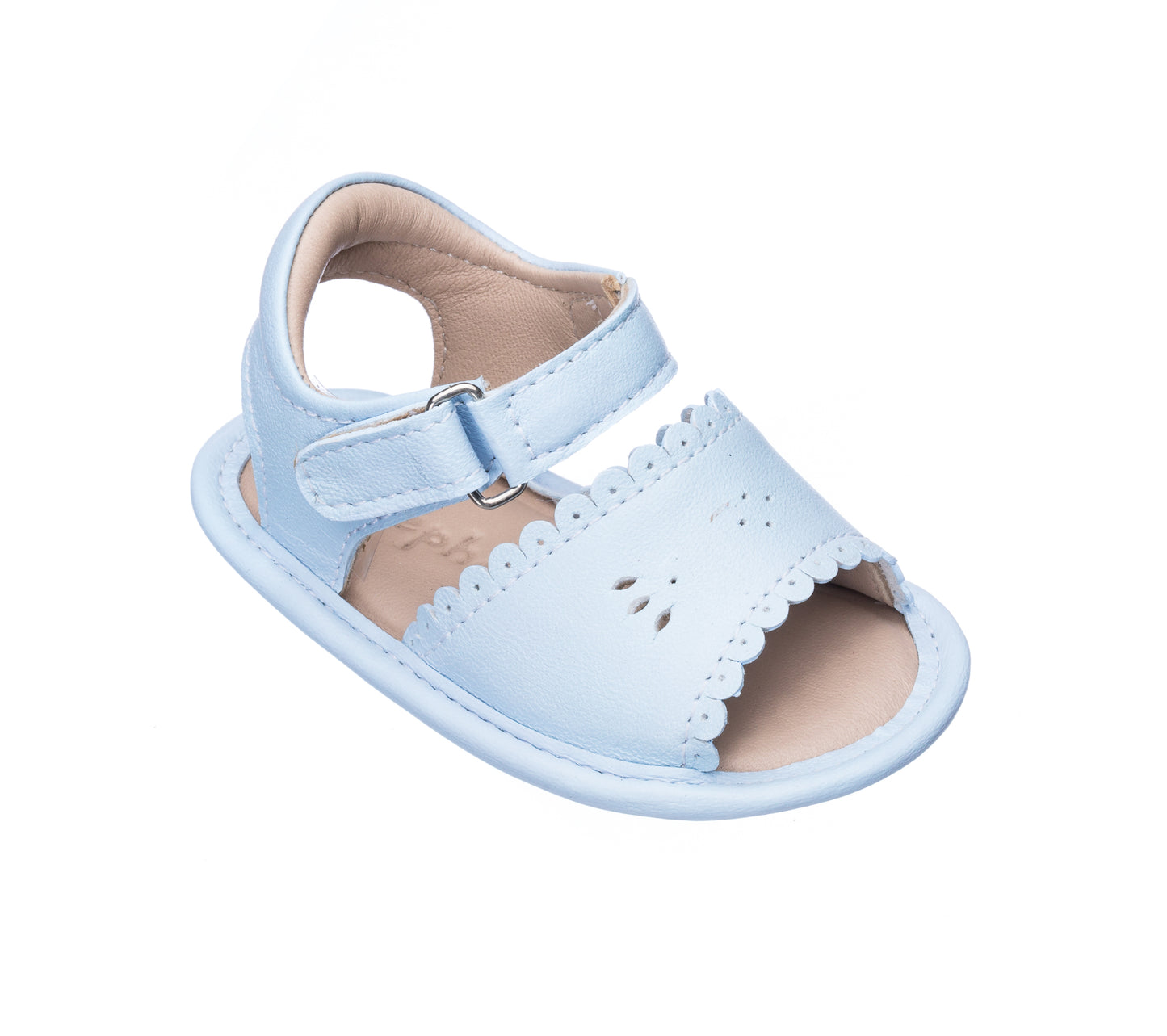 Sandal W/Scallop Light Blue