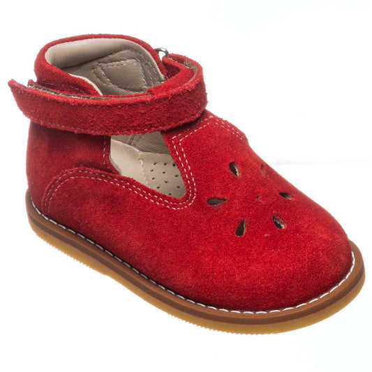 Suede T Bar Red